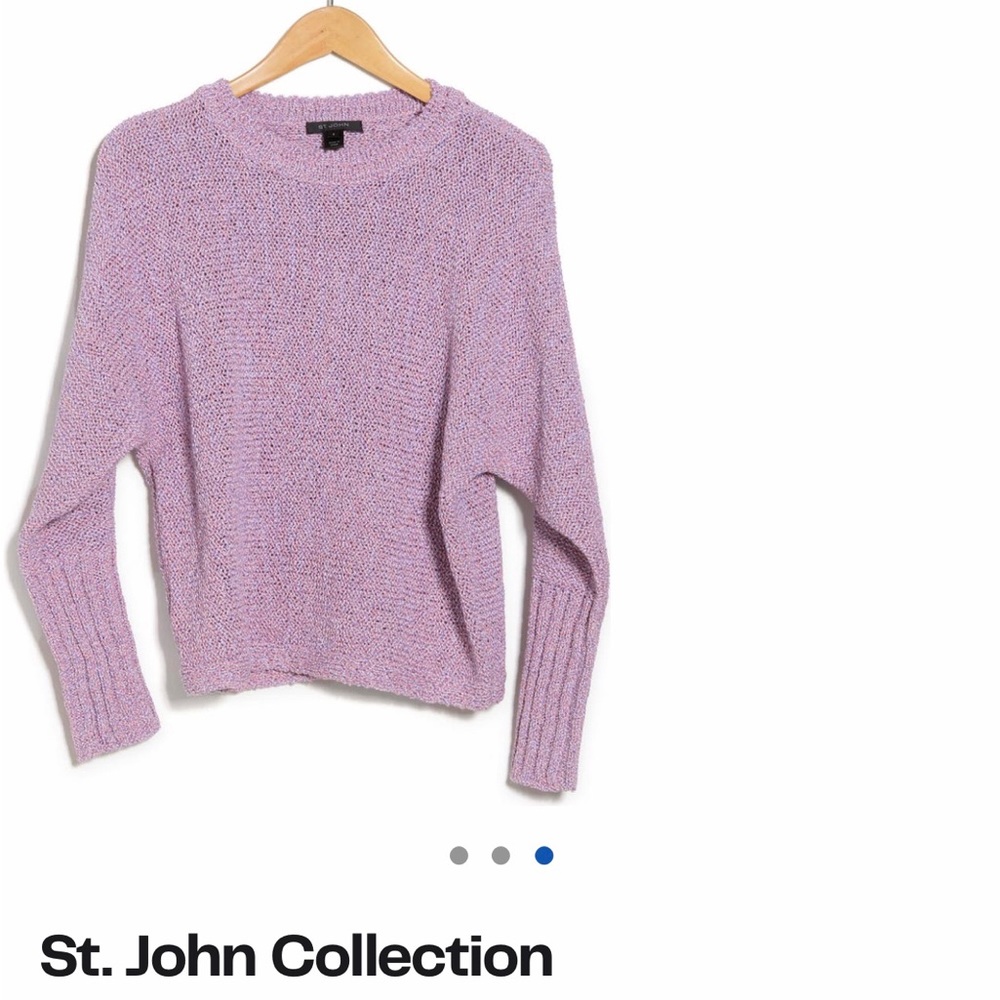 St. John marled knit jersey sweater size M - Picture 2 of 6